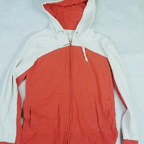 Calvin Klein Other - Orange Zip Hooded Sweatshirt Large Calvin Klein